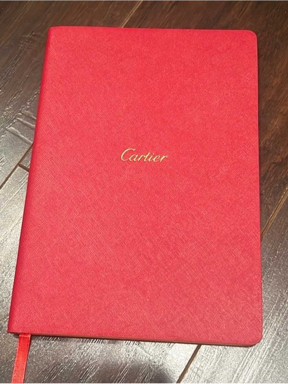 Cartier Red Leather Notebook